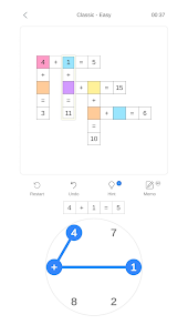 Number Cross-Math Puzzle Game