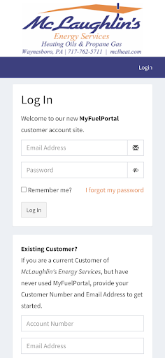 Android application McLaughlin's Energy Services screenshort