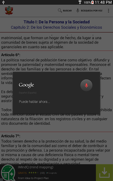 Imágen 9 Constitución Política del Perú android