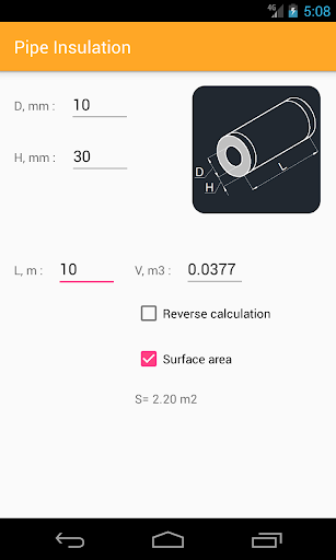 Android application Pipe Insulation screenshort