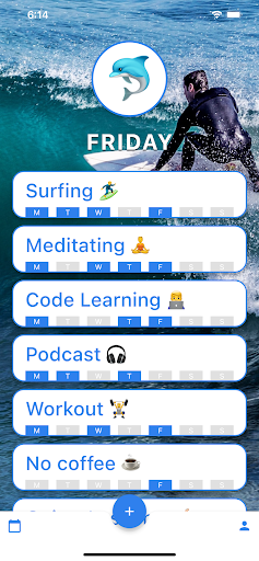 Android application SmallWins Weekly Habit Tracker screenshort