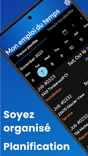 Aperçu de l'application