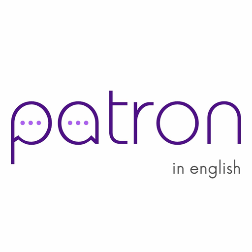 patron in english logo