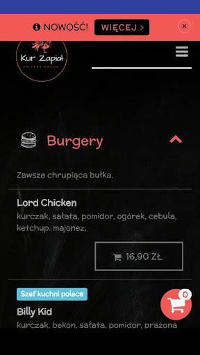 Android application Kur Zapiał screenshort