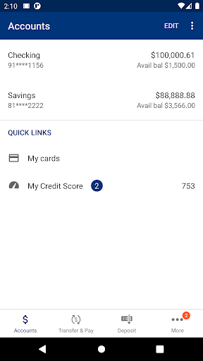 Allegent Mobile Banking Screen 3
