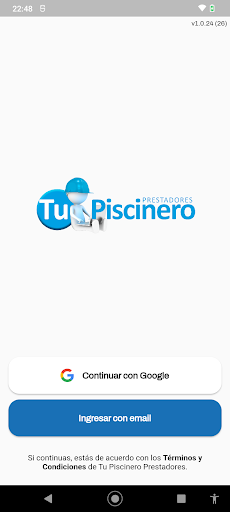 Android application Tu Piscinero - Prestadores screenshort