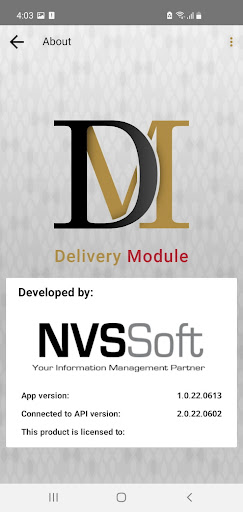 Delivery Module Screen 3