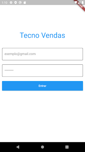 Android application Tecno Vendas screenshort