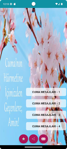 Android application Güncel Cuma Mesajları screenshort