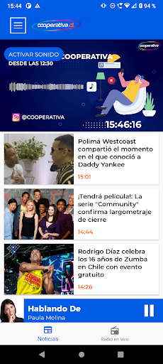 Android application Cooperativa screenshort