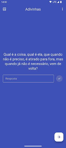 Android application Adivinhas screenshort