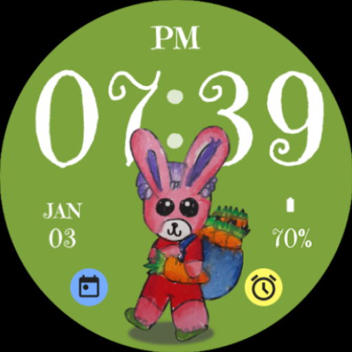 Rabbit Kids Watch Face