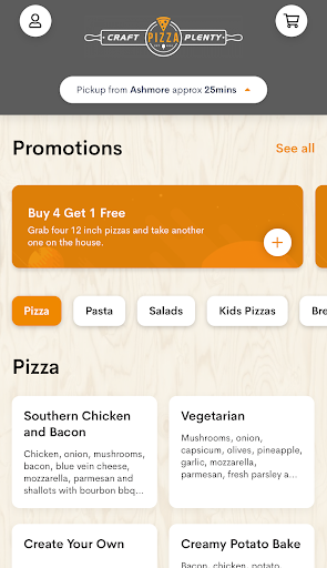 Android application Craft Pizza & Plenty screenshort