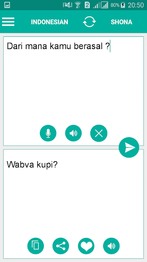 Shona Indonesian Translator Screen 2
