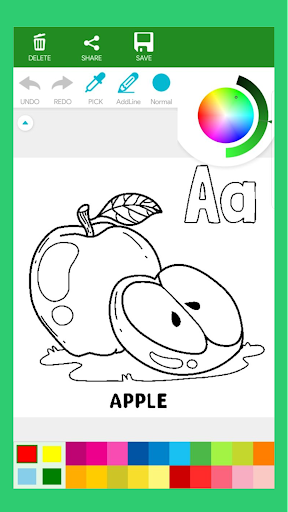 Android application Alphabet Fruits Coloring Book screenshort