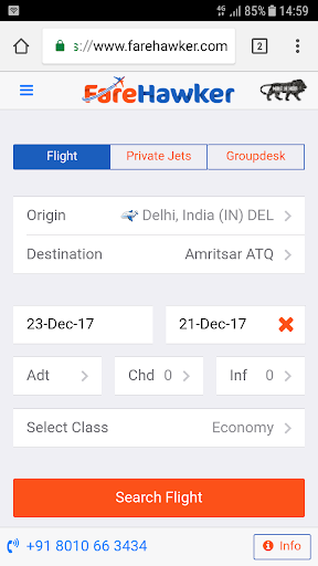 Android application FareHawker -Flight Ticket & Ai screenshort