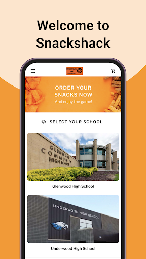 Android application Snack Shack App screenshort