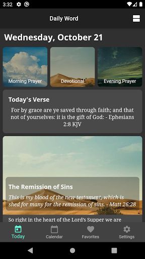 Android application Daily Word of God screenshort