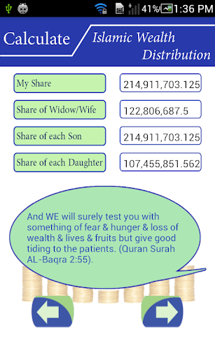 Islamic Wealth Distribution Screen 2