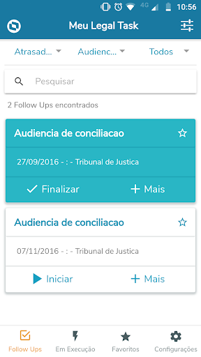Android application Meu Legal Task screenshort