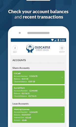 Oldcastle Credit Union Screen 2