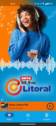 Android application Nova Litoral 99,9 FM screenshort