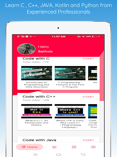 Lets Code - Learn C, C, JAVA, Kotlin and Python