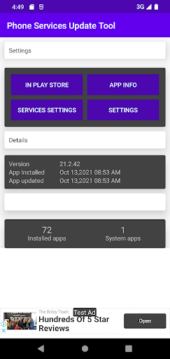 Phone Services Update and Info Screen 2