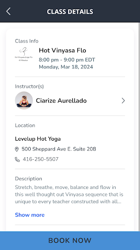 Levelup Hot Yoga Screen 3