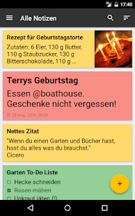 Memorix Notizen + Checklisten Screenshot