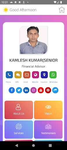 Android application Kamlesh Kr Financial Services screenshort