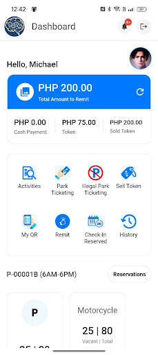 Android application Luvpark for Client screenshort