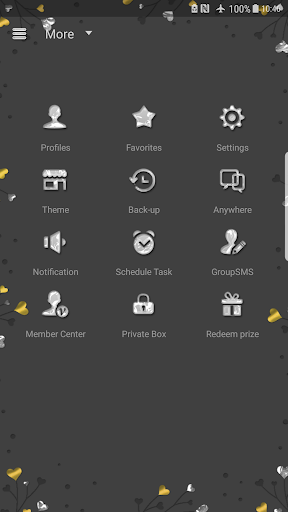 Grey love skin for Next SMS Screen 3