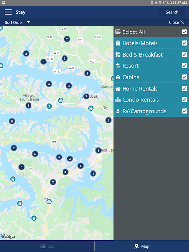 Screenshot of Visit Lake of the Ozarks
