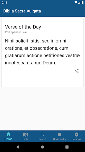 Android application Biblia Sacra Vulgata screenshort