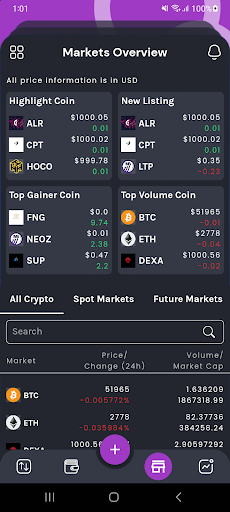 Meta Benz : Crypto Exchange Screen 2