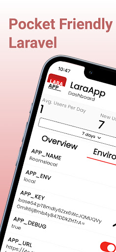 Android application LaraApp for Laravel artisans screenshort