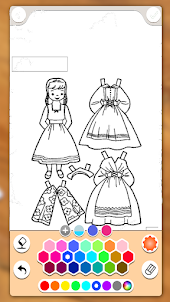 Paper Doll Clothes Coloring GM