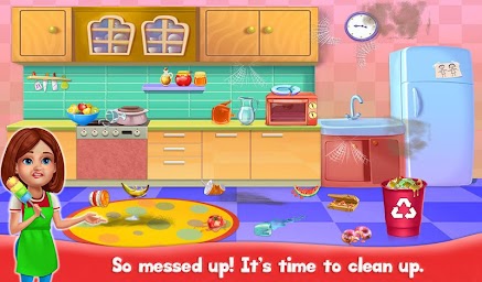 Big Home Cleanup and Wash : House Cleaning Game