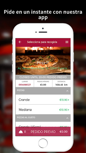 Android application Pizza Pi screenshort