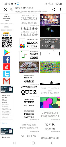 David Cortese Website App Screen 3