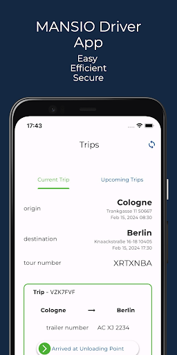 Android application MANSIO Driver App screenshort