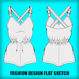 Fashion Flat Sketch Designs icon
