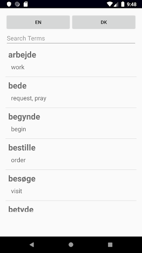 Danish Verb Blitz Pro Screen 2