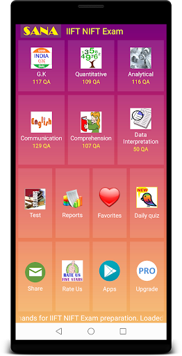 Android application IIFT NIFT Prep screenshort