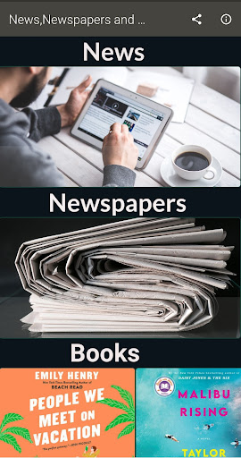 Android application News , Newspapers and Books screenshort
