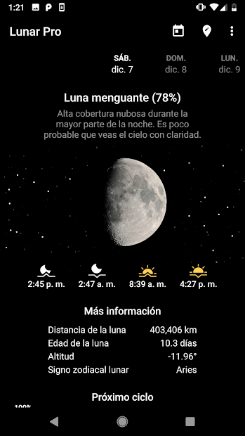 Screenshot 2 Mi Fase Lunar Pro android