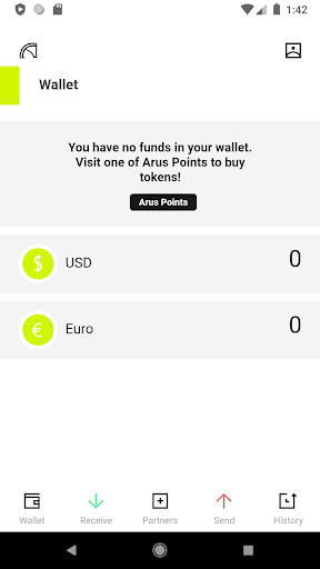 Arus wallet Screen 2