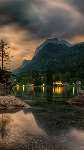 Android application mountain lake wallpaper screenshort