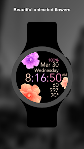 Animated Flowers Watch Face